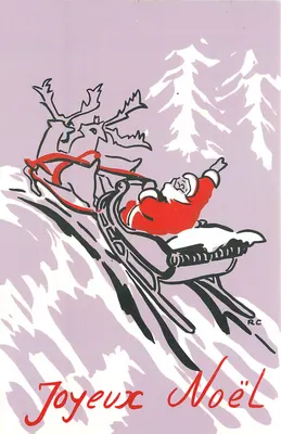 Santa Claus em trenó — desenho animado — RC