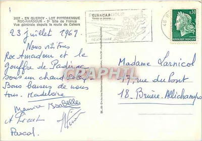 Roc Amadour — Algemene uitzicht vanaf de weg naar Cahors — uitgever Pelnacapour — Achterkant