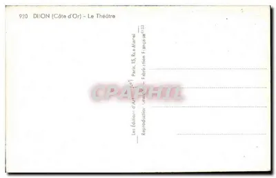Dijon (Côte d'Or) — Teatr — Wydawnictwo Art Jeuf — Rewers