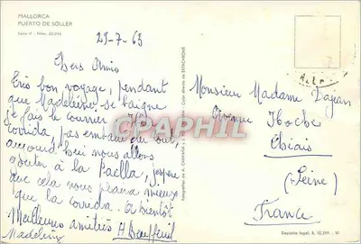 Port Sóller — Wyspa Majorca — Wydawca A. Campanà, seria II, nr 50.096 — Rewers