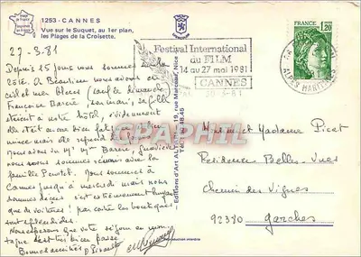Cannes — Vista sul Suquet, in primo piano, le Spiagge della Croisette — CERCOPOL — Verso