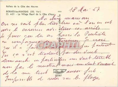 Bormes-les-Mimosas — Het bloeiende dorpje van de Côte d'Azur — Drukkerij d'Azon (Cl. 4-51) — Achterkant
