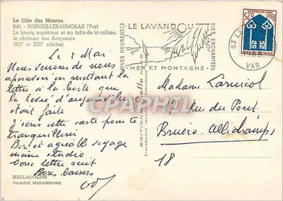 Bormes-les-Mimosas — Zamek Panów — Wydawnictwo Rella — Rewers