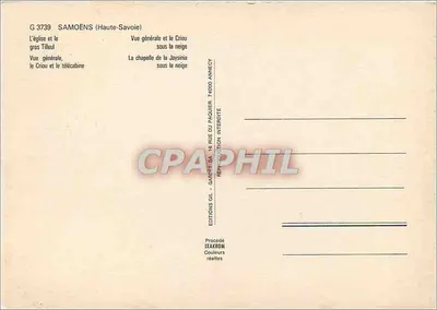 Samoëns — widok zimowy — Wydawnictwo Ixakrom — Rewers
