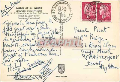 Limoges — Most St-Etienne i abbatia — Wydawnictwo MEXICHROME — Rewers