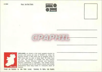 Irlanda — vista panorâmica — John Hinde Limited, n°2/395 — Verso