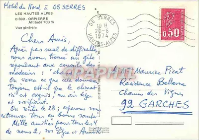 Orpierre — Vista geral — Edições das Altas Alpes — Verso
