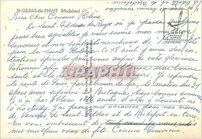 Saint-Gildas-de-Rhuys — vista aérea das costas e praias — editor LAPIE SERVICE AÉRIEN — Verso