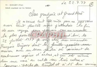 Sanary-sur-Mer — Falésias — Edição Groupe 22 - Sanary 83110 — Verso