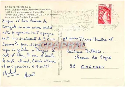 Banyuls-sur-Mer — Promenada Pubilla de la Sardana — Wydawnictwo Estel — Rewers