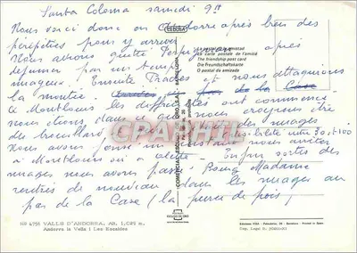 Andorra — vista panorâmica — Editor CEDOSA, n° 4756 — Verso