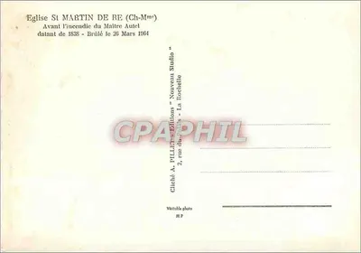 Igreja de São Martinho de Château-Meuse — antes do incêndio — Edições A. Pillat, Château-Meuse — Verso