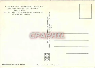 Wyspa Tudy, wieża Perdrix i most l'Abbé — BEZĘDNE WIDOKI BRETAGNI — Rewers