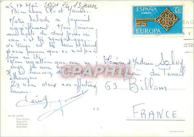 Sitges — widok panoramiczny — wydawca R.G. n° 10 — Rewers