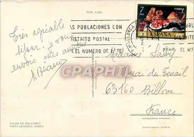 Palma de Mallorca — vista aérea geral — editor Almendro, n° 3.026 — Verso