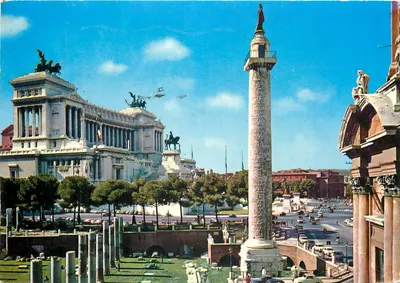Altare della Patria — Widok na Kolumnę Odbudowy — wydawca Kodak, nr 233