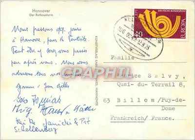 Hannover — Rathaussturm — Kunstverlag Karl Bernhard, Hannover — Rewers