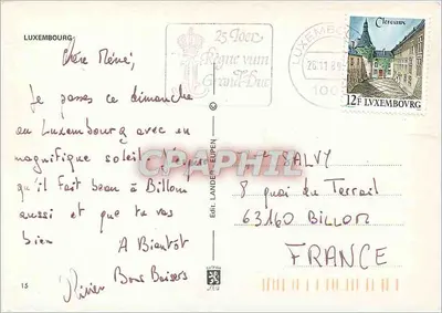 Ponte Adolphe — Palácio Granducal — Catedral — Rádio Luxemburgo — Editor Lander — Verso