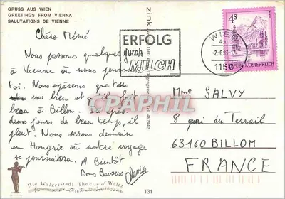 Viena — Locais emblemáticos — editor desconhecido — Verso
