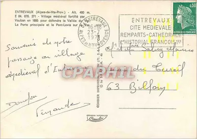 Entrevaux — Middeleeuws versterkt dorp — Combière Naturelle — Achterkant