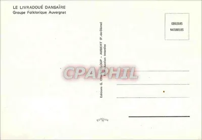 Le Livradoué Dansaïre — Grupo Folclórico Auvergnat — Edições G. Chateloup — Verso