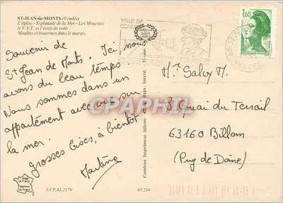 St Jean de Monts — widok panoramiczny i zabytki — Rewers