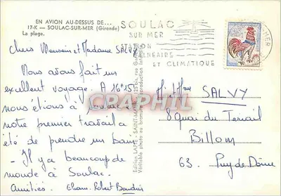 Strand van Soulac-sur-Mer — luchtfoto — Edities Lapie — Achterkant