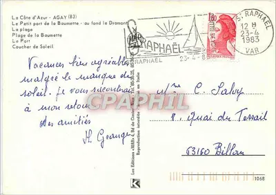 Agay — Panoramablick — Les Éditions AMAR — Rückseite
