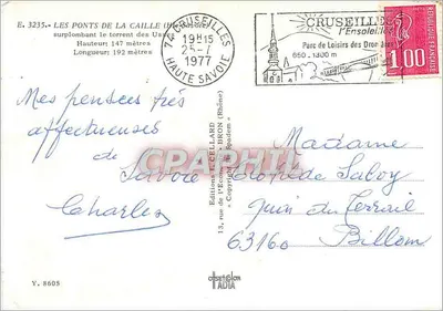 Mosty Caille — Wysokie Savoie — Wydawnictwo T. Cellard — Rewers