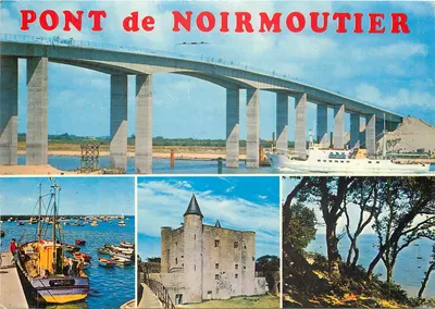 Pont de Noirmoutier — vue panoramique et scènes locales — Artaud Frères Éditeurs, n° 102