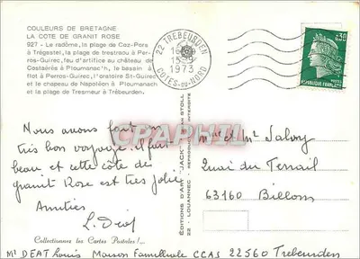 La Côte de Granit Rose — Trégor, Bretaña — Éditions CCAS, 22560 Trébeurden — Reverso