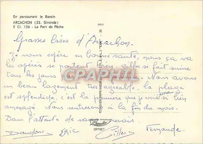 Port rybacki w Arcachon — Zatoka — Wydawca Cemcolor, nr 28 — Rewers