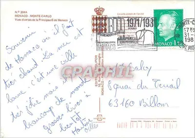 Monaco Monte Carlo — Różne widoki Principality Monaco — Wydawnictwo Polipor — Rewers