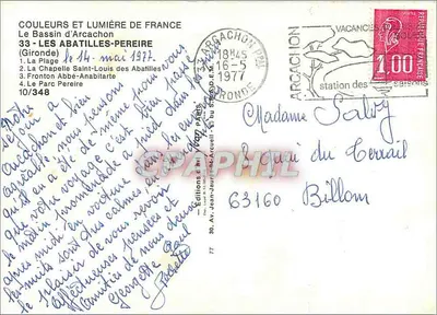 Les Abatilles - Pereire — praia, capela e floresta — Edições Jean-Jaurès, Arcachon — Verso