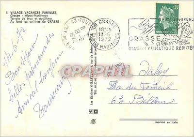 Grasse — Waczynek rodzinny — Wydawnictwo GILLET — Rewers