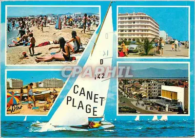 Canet-Plage — vista panorâmica e cenas de praia — Edição e Cliché Paul Goudin