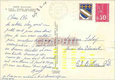 Capela Real de São Luís — sepultura da família Orleans — Edições BLOIS — Verso