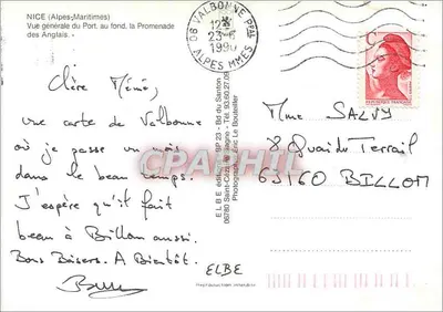 Vista geral do Porto em Nice — Promenade des Anglais — Editor ELBE — Verso
