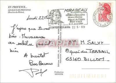 Les BAUX de PROVENCE — MIEJSCE MEDIOWE — Wydawca ESTEL — Rewers