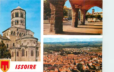Issoire — vista da catedral, das arcadas e do paisagem — Produção LECONTE