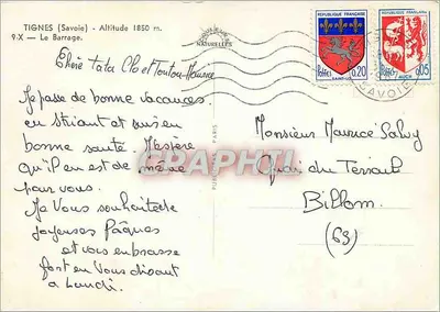 Tignes (Savoie) — O Barragem — Editor: PUBLICATIONS NATURELLES — Verso