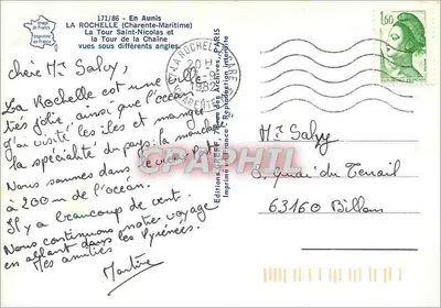 Wieże La Rochelle — Wydawnictwo GREFF, Paryż, nr 171/86 — Rewers