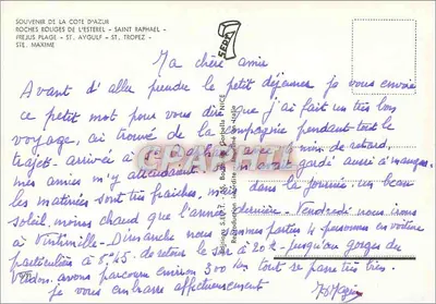 Herinnering aan de Côte d'Azur — L'Esterel, St. Raphael, Fréjus, St. Aygulf, St. Tropez, St. Maxime — Uitgaven S.E.P.T. - 45, Boulevard de l'Imprimerie, Nice — Achterkant
