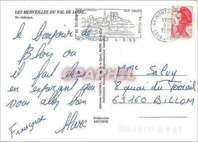 Castelos da Loire — Coleção de 12 castelos — Éditions Valoïne — Verso