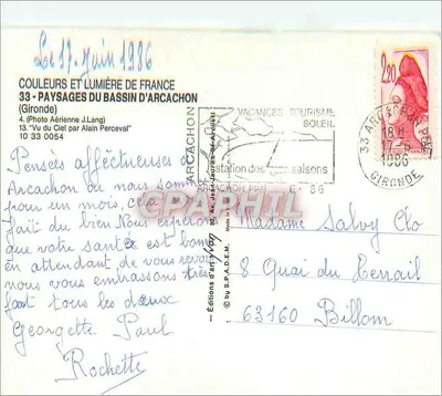 Krajobrazy Basenu Arcachon — Wydawnictwo S.P.A.D.E.M. n° 10 33 0054 — Rewers