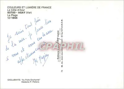 De Strand — Agay (Var) — Uitgaven Jean-Jaurès & Cie — Achterkant