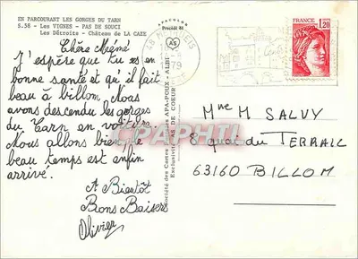 Gorges du Tarn — landscapes and castle — publisher AS — Back