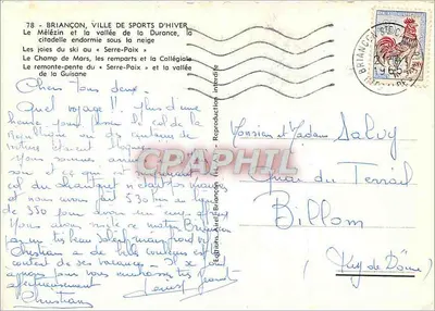 Briançon — Maior Cidade da Europa Alt 1325 m — Verso
