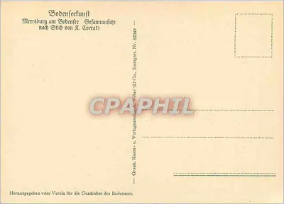 Meersburg am Bodensee — ogólny widok — Graph. Kunst- u. Verlagsanstalt Weber & Co., Stuttgart — Rewers