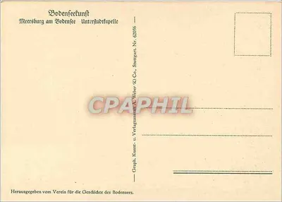 Interior da Igreja de Santa Maria — Meersburg am Bodensee — Graph. Kunst- u. Verlagsanstalt A. Weier & Co., Stuttgart, n° 62956 — Verso